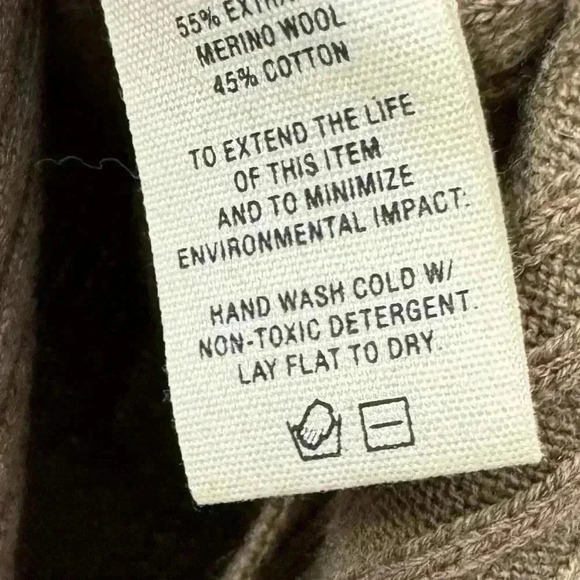 Alex Mill Ribbed Merino Wool Sweater Tunic Size XS Brown Mocha Latte NWOT - Picture 8 of 11